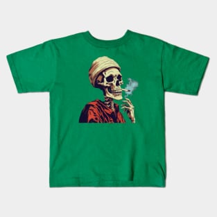 Smoking skull Kids T-Shirt